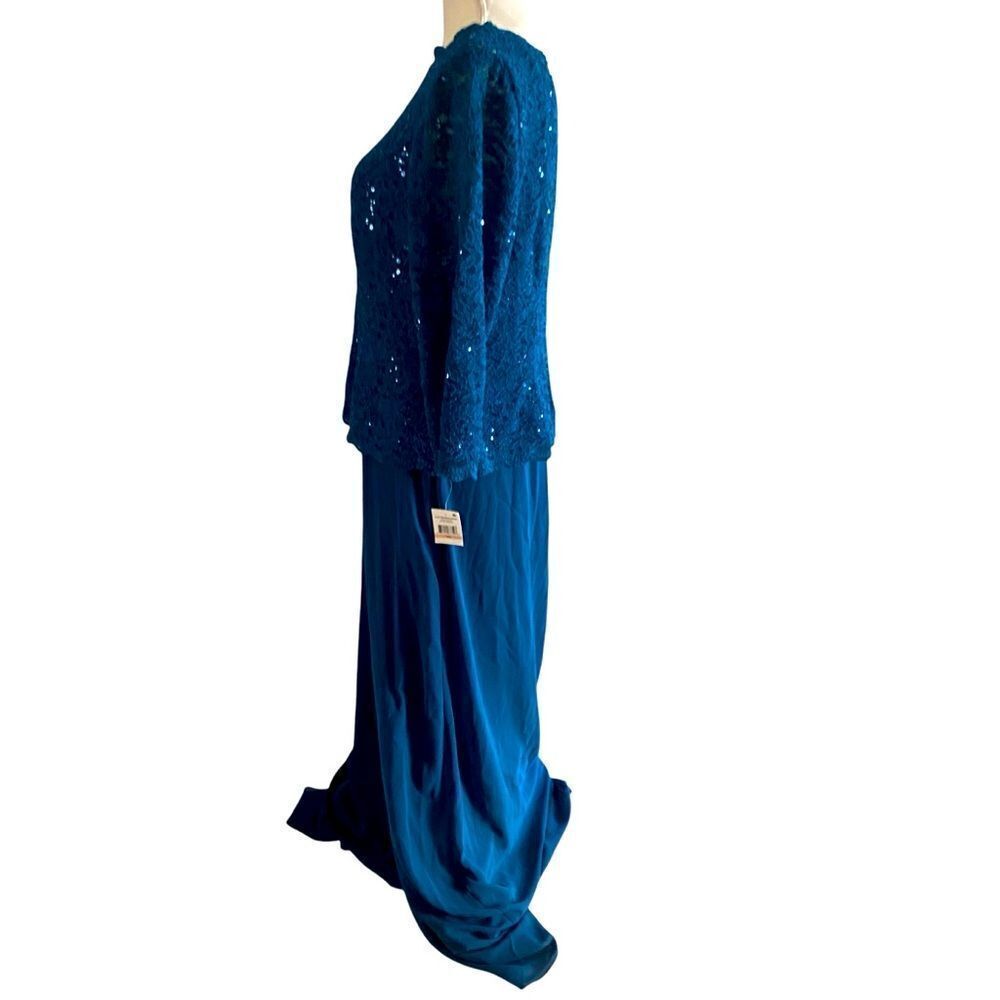 Alex Lace Evening Gown Dress Size 14W NWT - Picture 5 of 12